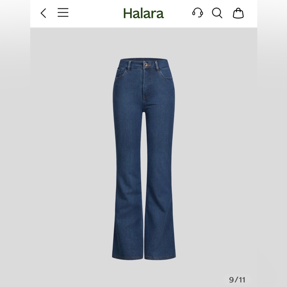 Halara Magic Mid Rise Stretchy Knit Casual Bootcut Jeans small 4-6